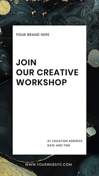 Join our creative workshop social template vector