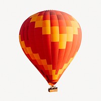Hot air balloon sticker, travel, transportation photo psd