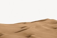 Sand dunes border collage element, nature design psd