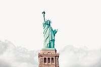 Statue of Liberty border collage element, travel destination psd