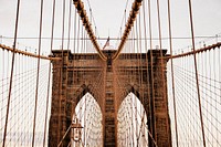 Brooklyn Bridge, New York City, United States. Original public domain image from Wikimedia Commons