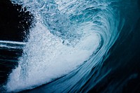 An artistic shot of sea water splashing, taken from within a rolling wave, at Maori Bay. Original public domain image from Wikimedia Commons