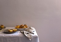 Rustic table with plates of baked apples and cinnamon. Original public domain image from <a href="https://commons.wikimedia.org/wiki/File:Baked_Apple_Dessert_(Unsplash).jpg" target="_blank" rel="noopener noreferrer nofollow">Wikimedia Commons</a>