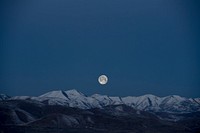 Moon in the night sky. Original public domain image from Wikimedia Commons