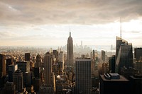 The New York City skyline facing south. Original public domain image from <a href="https://commons.wikimedia.org/wiki/File:New_York_City_on_a_cloudy_day_(Unsplash).jpg" target="_blank">Wikimedia Commons</a>