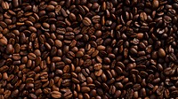 Desktop wallpaper coffee bean, HD image background. Original public domain image from Wikimedia Commons