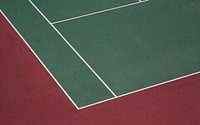 A red and green tennis court. Original public domain image from Wikimedia Commons