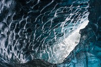 Jokulsarlon Ice Caves. Original public domain image from Wikimedia Commons