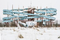 Abandoned waterslide. Original public domain image from Wikimedia Commons