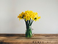 Flowers in a vase. Original public domain image from Wikimedia Commons