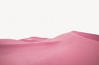 Pink sand border collage element, nature design psd