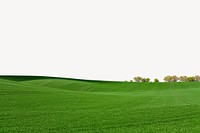 Green hills border background, off white design  psd