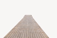 Wooden jetty border, nature background psd