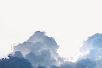 Cloudy sky collage element, border background psd