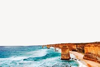 Australian coast border, nature background psd