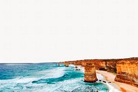 Australian coast background, nature border design