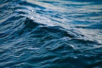 Small wave in the blue ocean at Miami Beach. Original public domain image from Wikimedia Commons