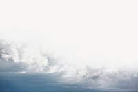 White clouds border, nature background psd