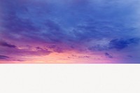 Aesthetic sky collage element, border background psd