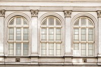 White concrete building. Original public domain image from Wikimedia Commons