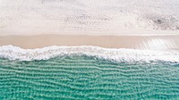 Drone view of ocean waves washing on the sand beach at Nelson Bay. Original public domain image from <a href="https://commons.wikimedia.org/wiki/File:Ocean_waves_drone_view_(Unsplash).jpg" target="_blank" rel="noopener noreferrer nofollow">Wikimedia Commons</a>