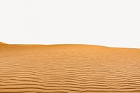 Desert landscape collage element, off white design psd