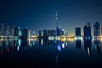 Cityscape of Dubai by the waterfront. Original public domain image from <a href="https://commons.wikimedia.org/wiki/File:Dubai_skyline_unsplash.jpg" target="_blank">Wikimedia Commons</a>