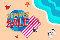 Tropical summer sale design vector