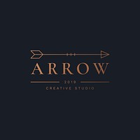 An editable arrow logos, modern style
