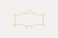 Gold doodle ornament frame vector