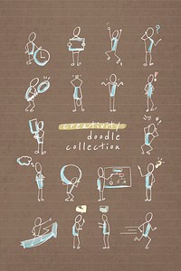 Creativity doodle design collection vector