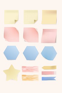 Colorful sticky note vector collection