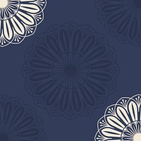 Blue Islamic floral background vector for Ramadan Mubarak and Eid festivals