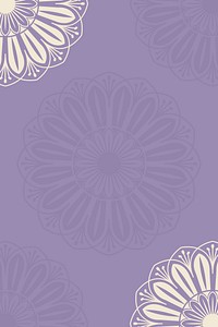 Purple Islamic floral background vector for Ramadan Mubarak and Eid festivals