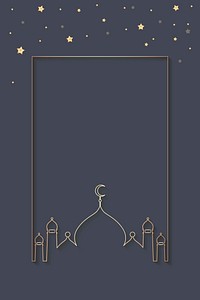 Ramadan Mubarak with mosque vector