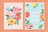 Enjoy the little things and love card vectors