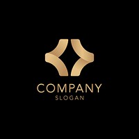 Golden company logo design vector