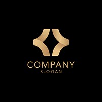 Golden company logo design vector