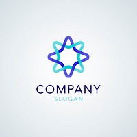 Blue creative company slogan vector