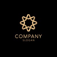 Golden company logo design vector