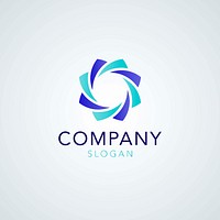 Blue creative company slogan vector