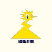Motivation lightning streak bulb vector