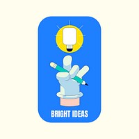 Bright ideas badge design vector