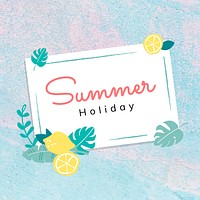 Hello summer holiday card vector