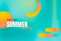 Enjoy your summer holiday vibrant poster vector