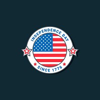 Independence day since 1776 badge vector