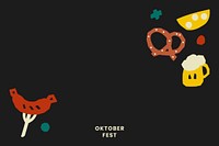 Oktoberfest black poster template vector