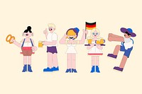 Oktoberfest beer festival celebration vector