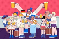 Oktoberfest beer festival celebration vector