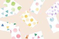 Colorful geometric watercolor seamless pattern  background vector collection